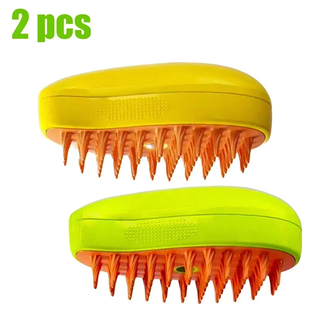 1~2Pcs Steam Pet Brush 3-In-1 Massage Dog Steamy Brush Spray Beauty Tangled and Loose Hair Removal Cats Grooming Comb Dogs