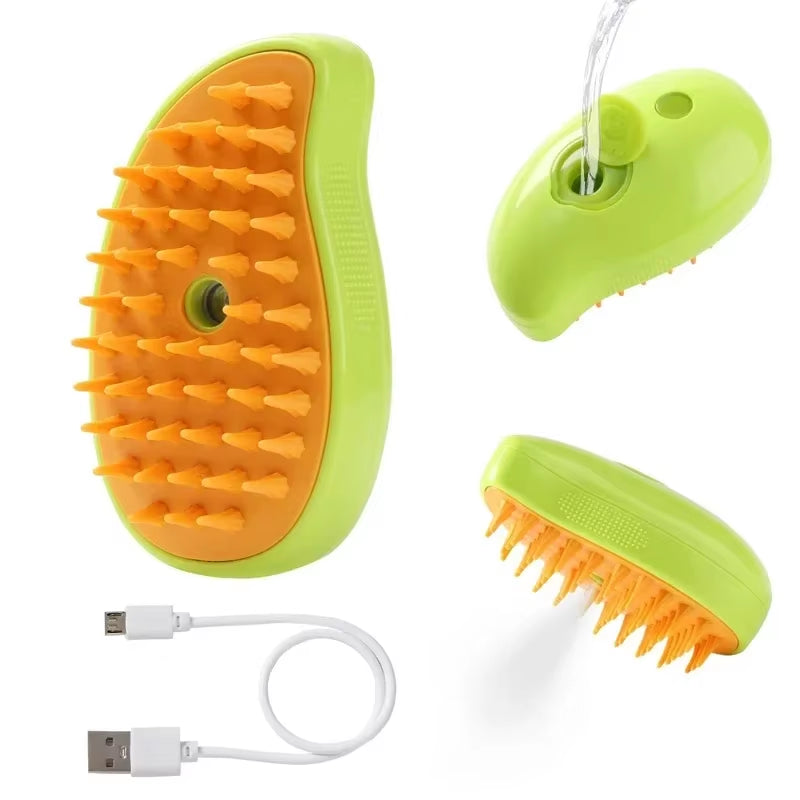 1~2Pcs Steam Pet Brush 3-In-1 Massage Dog Steamy Brush Spray Beauty Tangled and Loose Hair Removal Cats Grooming Comb Dogs